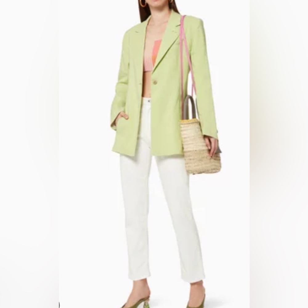 Jacquemus Lime Green Single-Button Blazer
